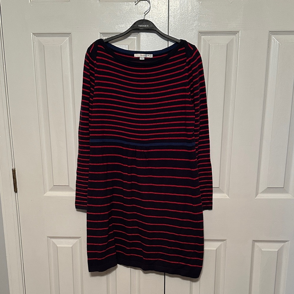 Boden Navy and Red Striped Garment